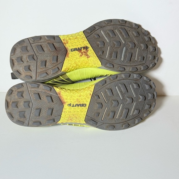 Craft Men's Neon Yellow and Dark Gray Athletic Shoes - Picture 9 of 9